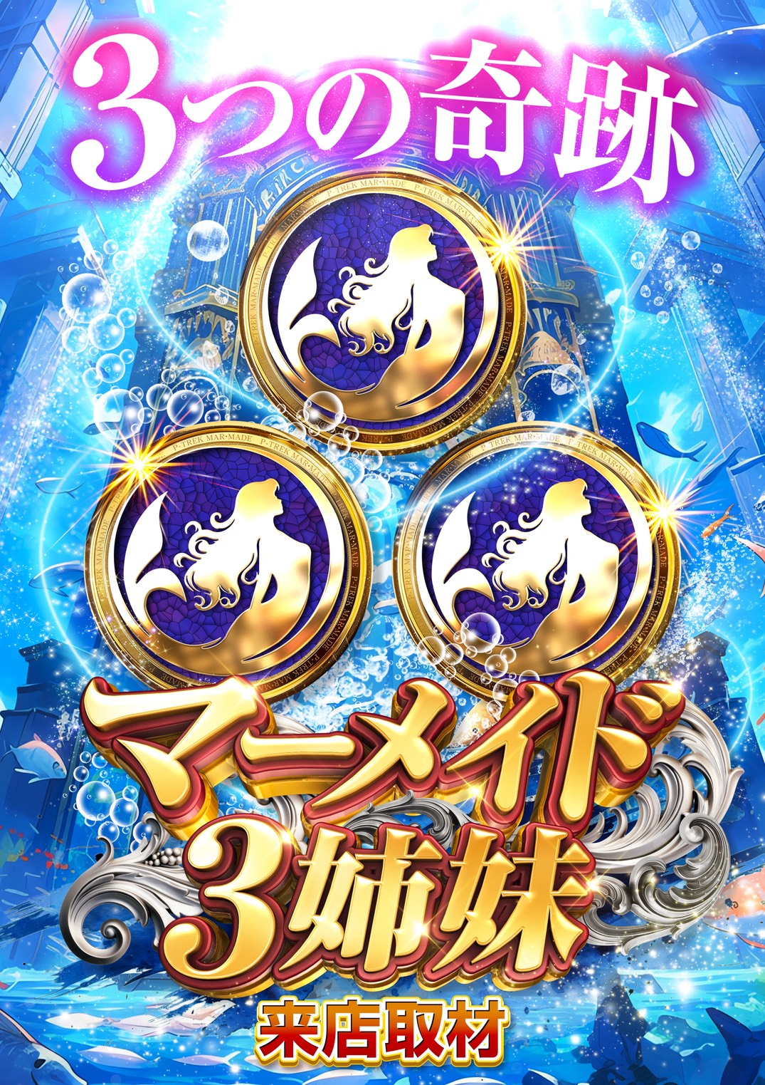 人魚(マーメイド)3姉妹来店取材